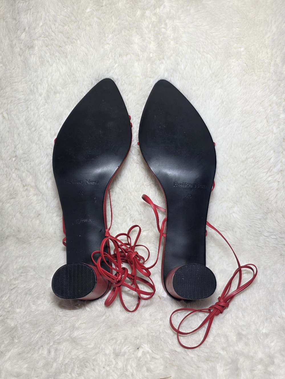 Reike Nen Red Five Strings Pointed Sandals - IT 40 / US 9 NWOT - Picture 6 of 7